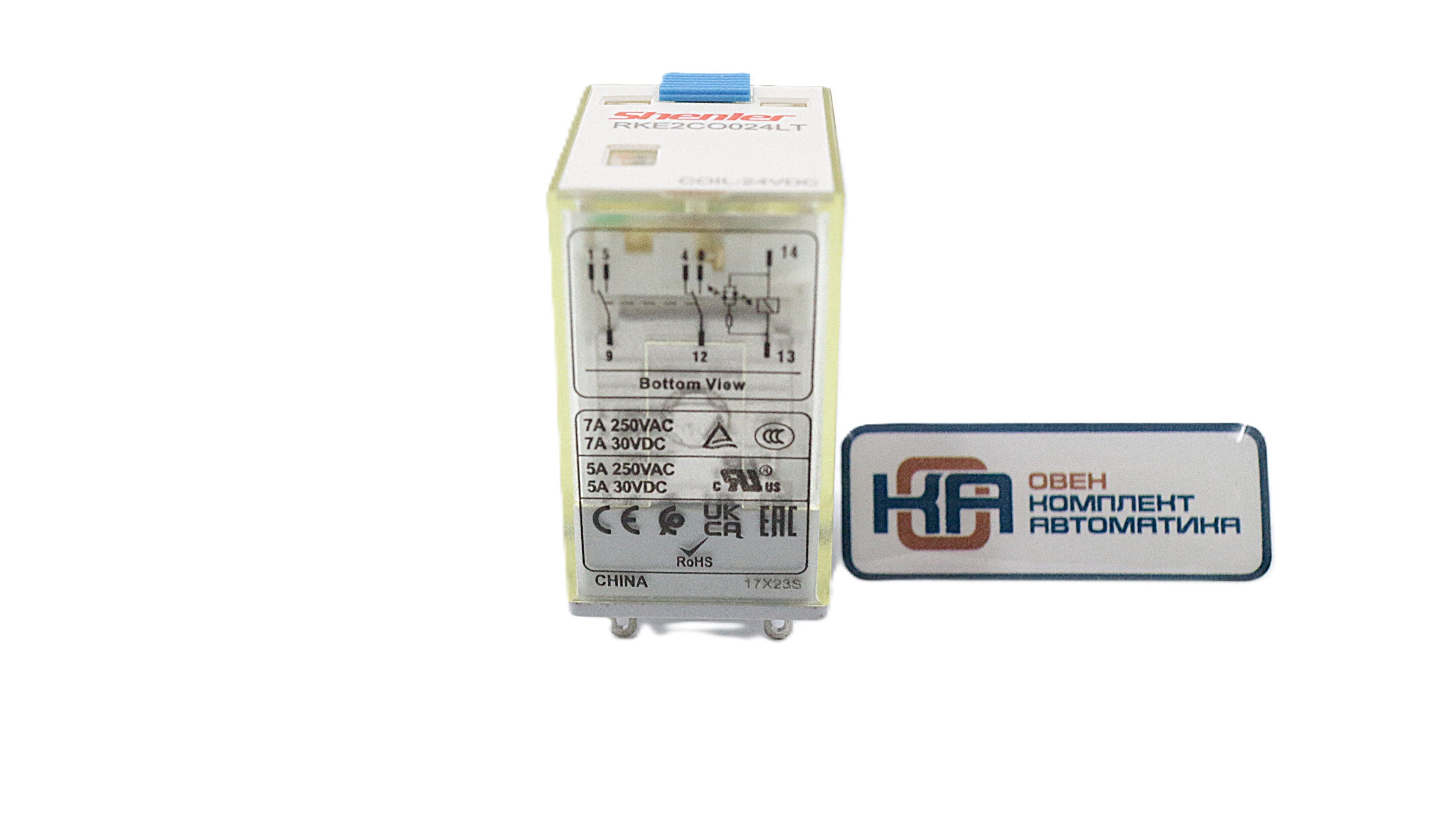 Промежуточное реле Shenler RKE2CO024LT 2CO 7A 24VDC