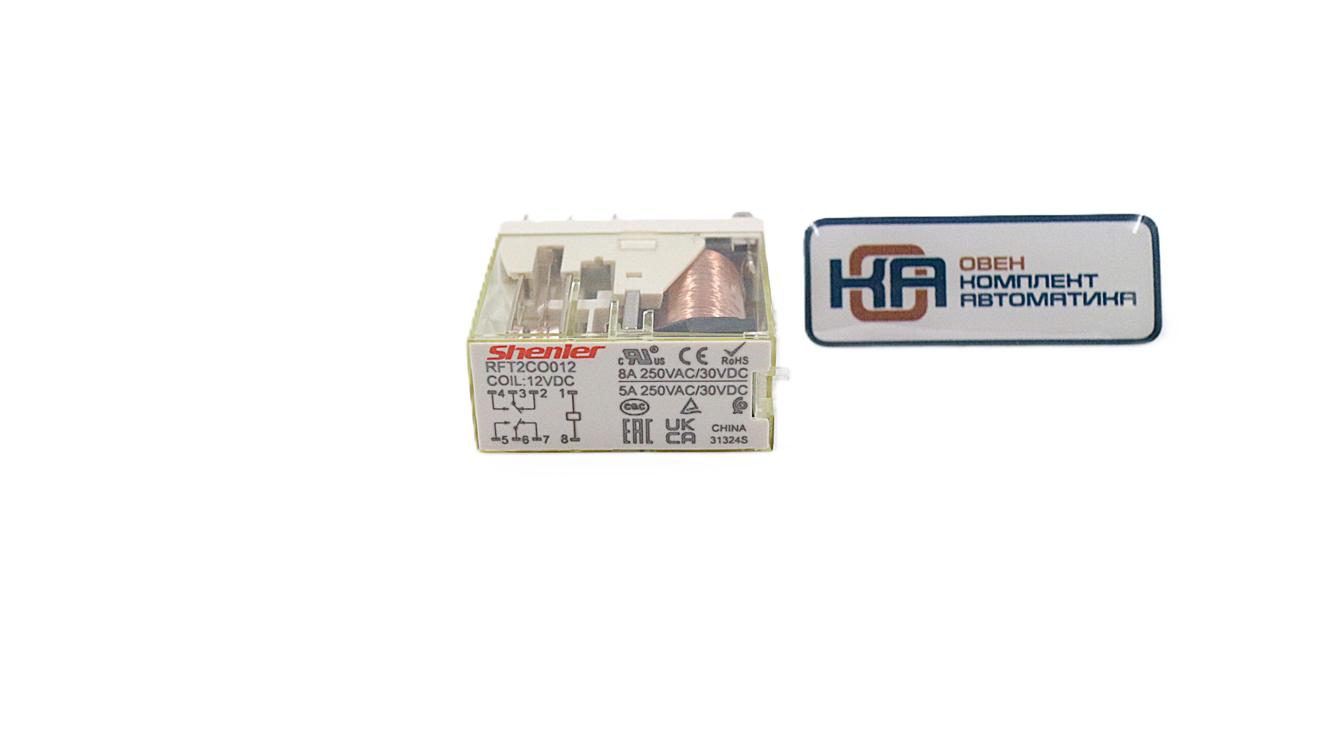 Промежуточное реле Shenler RFT2CO012 2CO 8A 12VDC